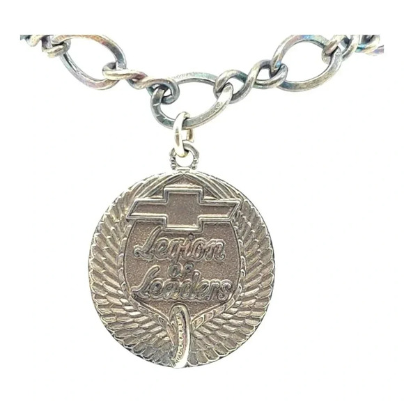 Legion of Leaders 1975 Sterling Dangling Charm Chain Bracelet Vintage - Picture 2 of 6